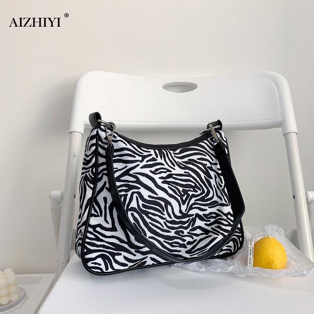 Zebra Ebene Gedruckt Handtasche Totes Frauen Oxford lässig Unterarm Schulter Taschen Tragbare Reise Straße Kupplungen