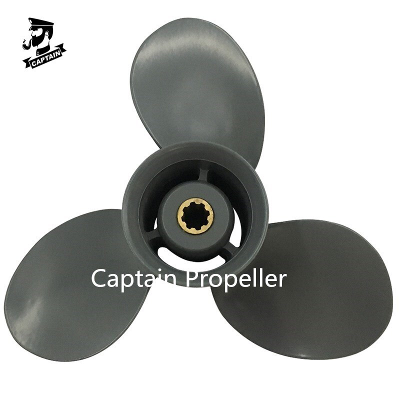 Captain Propeller 9 1/4X9 Fit Honda Outboard Engine BF8D/BF9.9D, BF9.9/BF15A, BF15D/BF20D 8 Tooth Spline RH 58130-ZV4-009AH