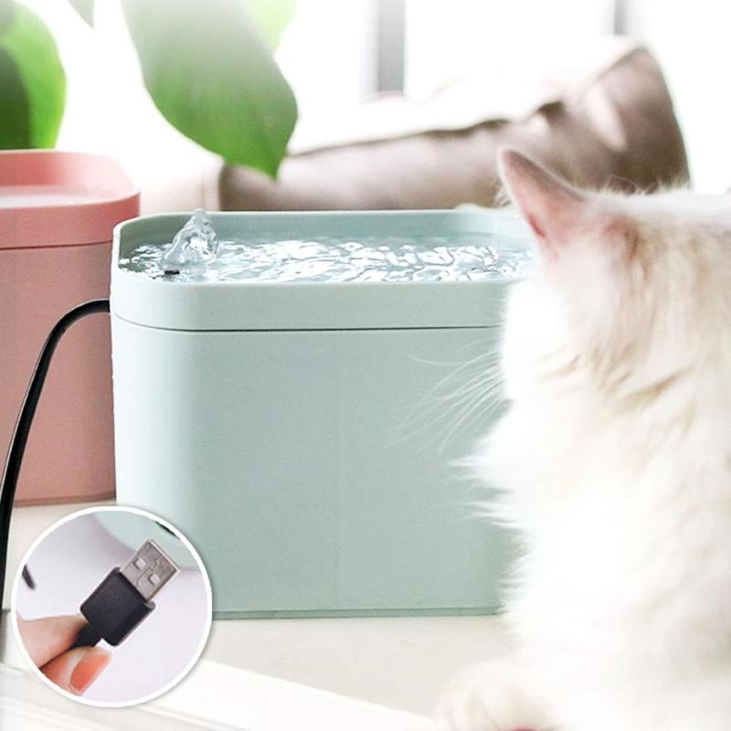 Huisdier slimme automatische drinkwaterfontein kat honden waterdispenser usb-kabel drinkwaterdispenser drinkfilter veilig