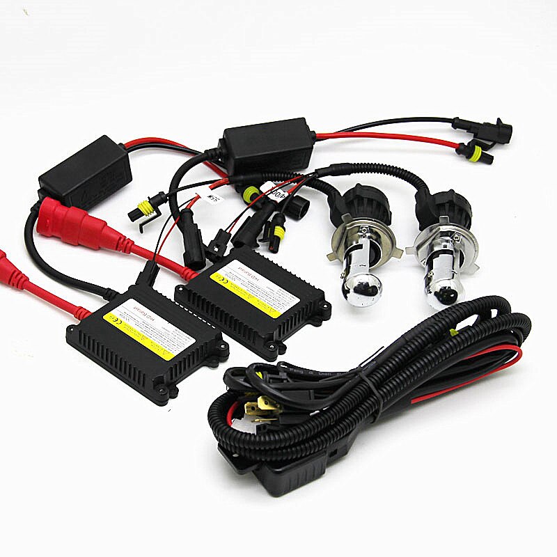 Xenon H4 HID Kit 55W h4 9007 9004 H13 xenon birne Für Auto Scheinwerfer DC 55W Silm HID h4 bi xenon Ballast 4300K 6000K 8000K