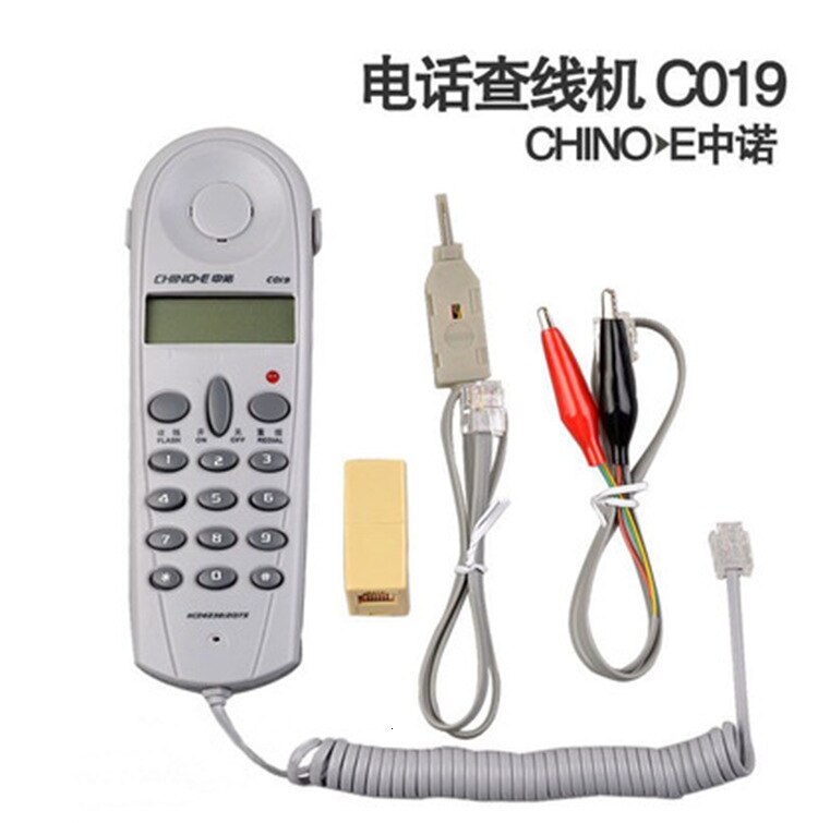 Grey Draad Tracker Ctt Netcom Telecom Check Lijn Survey Kabel C019 Telefoon Tester Fsk/Dtmf Dual Id 110 alligator Clip Set