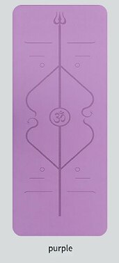 Lezyan Yoga Double Layer Non-Slip Mat Yoga Exercise Pad With Position Line For Fitness and Pilates Спортивный Гимнастический Тан: Purple