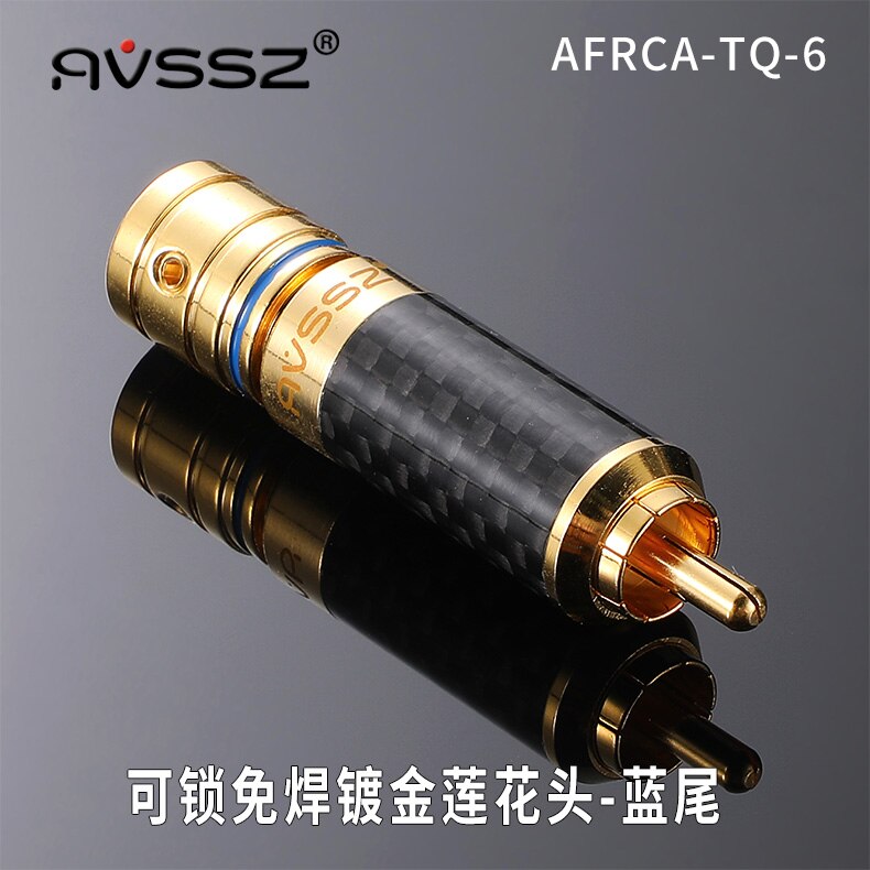 AVSSZ – prise RCA plaquée or, sans soudure, verrouillable, mâle, amplificateur de haut-parleur, câble audio et vidéo, Budweiser, 1 pièce: AFRCA-TQ-6