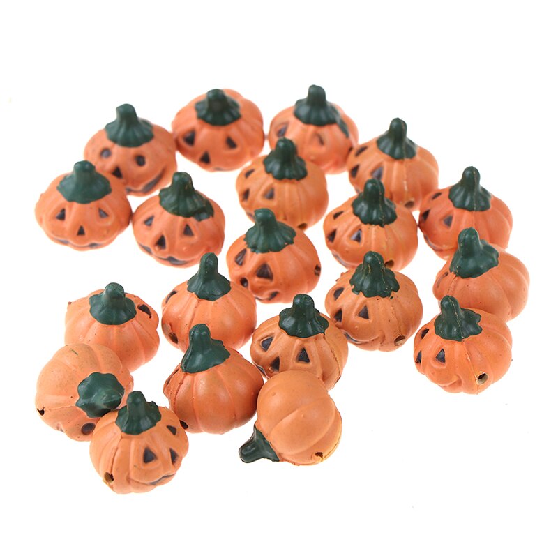 20Pcs Kunstmatige Simulatie Pompoen Leuke Mini Pompoen Festival Halloween Party Garden Decor