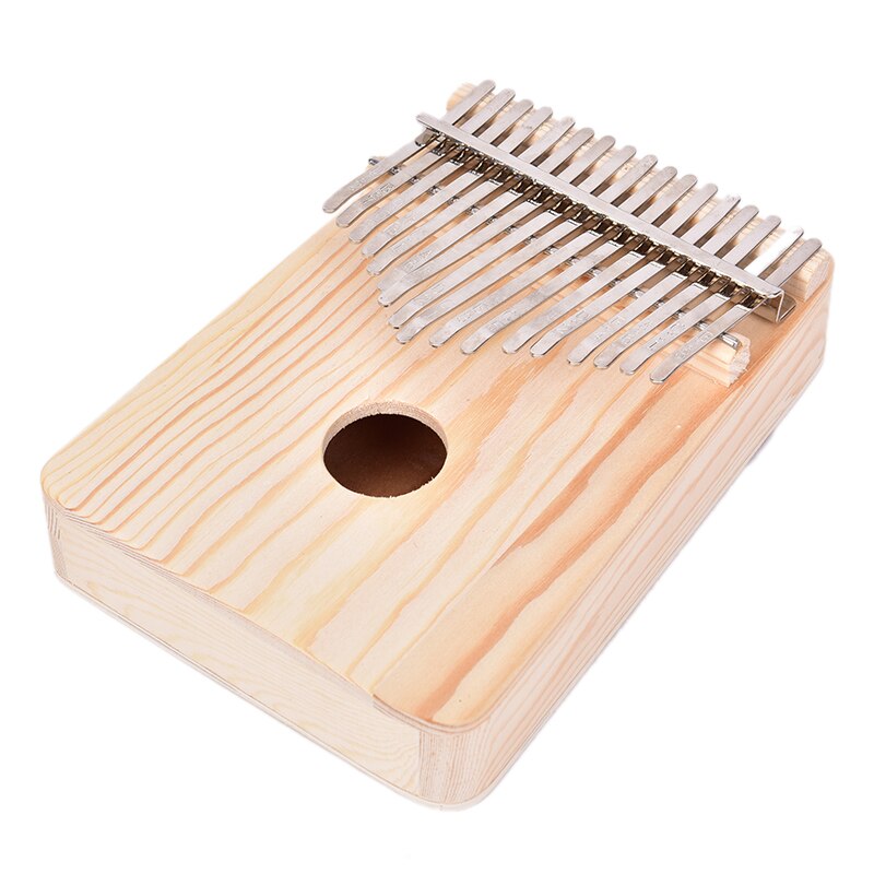Wood Musical Instruments 17 Key Kalimba African Solid Pine Mahogany Thumb Finger Piano Sanza Mbira Calimba Play with Guitar