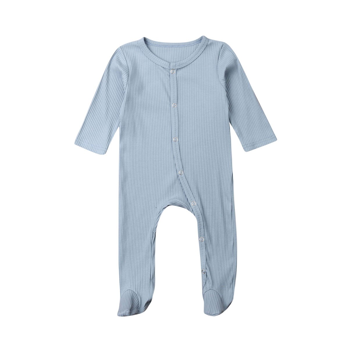 5 Kleuren Baby baby Jongen Meisje Herfst Kleding Footies Jumpsuit Outfits Kleding: Blauw / 3M