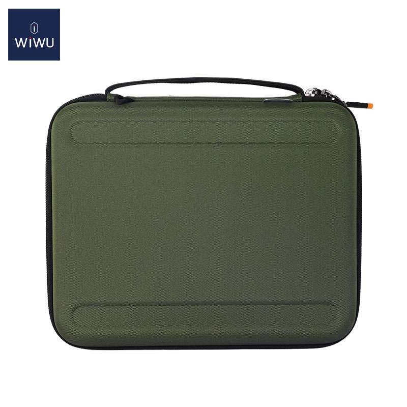 WiWU Laptoptas voor MacBook Air 13 Case Pro 13 2025, waterdichte tablethardshell voor iPad Pro 12,9 Air 10,9 11 inch notebooktas: 12" / green
