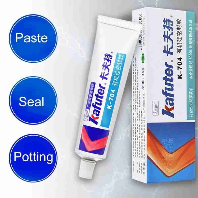 1pc 45g multifunctionele siliconen industriële lijm k -704 siliconen rubberkit wit zwart transparante lijm voor machines
