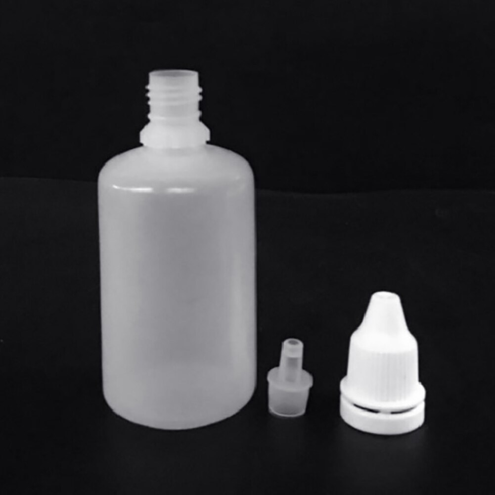 50ml Mini Empty Plastic Squeezable Liquid Dropper Eye Drops Refillable Bottle Empty Dropper Bottles Plastic Container