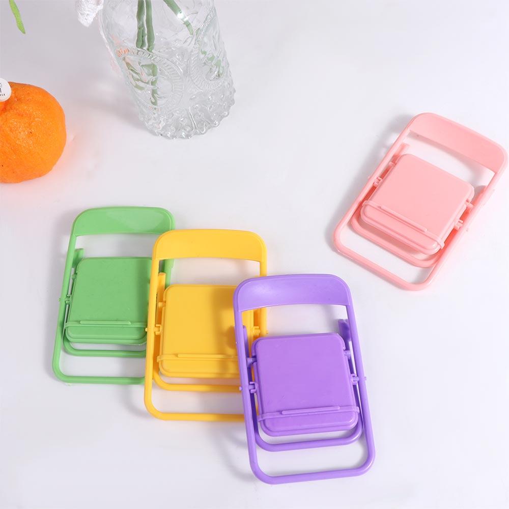 Niedlicher Handyhalter aus Kunststoff, ABS, dekorativer Mini-Stuhl, Telefonständer, Mini-Stuhl, faltbarer Mini-Telefonhalter, Telefon