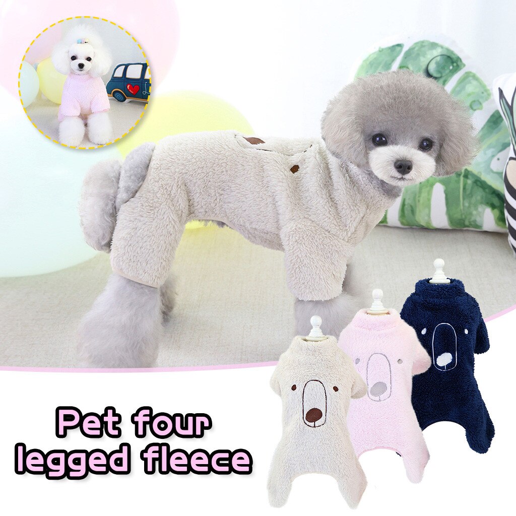 Winter Casual Adidog Pet Dog Kleding Capuchon Jas Kleding Voor Hond Leuke Soft Casual Cartoon Print # g5