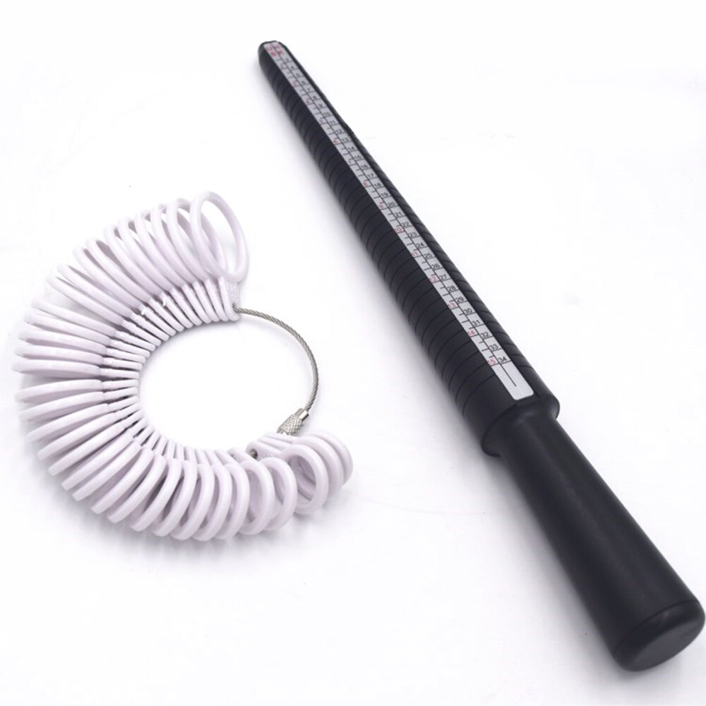 1 pierścionek zestawowy rozmiar biżuteria zestawy narzędzi pomiarowych plastikowy trzpień Stick Finger profesjonalne narzędzie kolorowe wygodne Charms , 5cm Dia.: 7