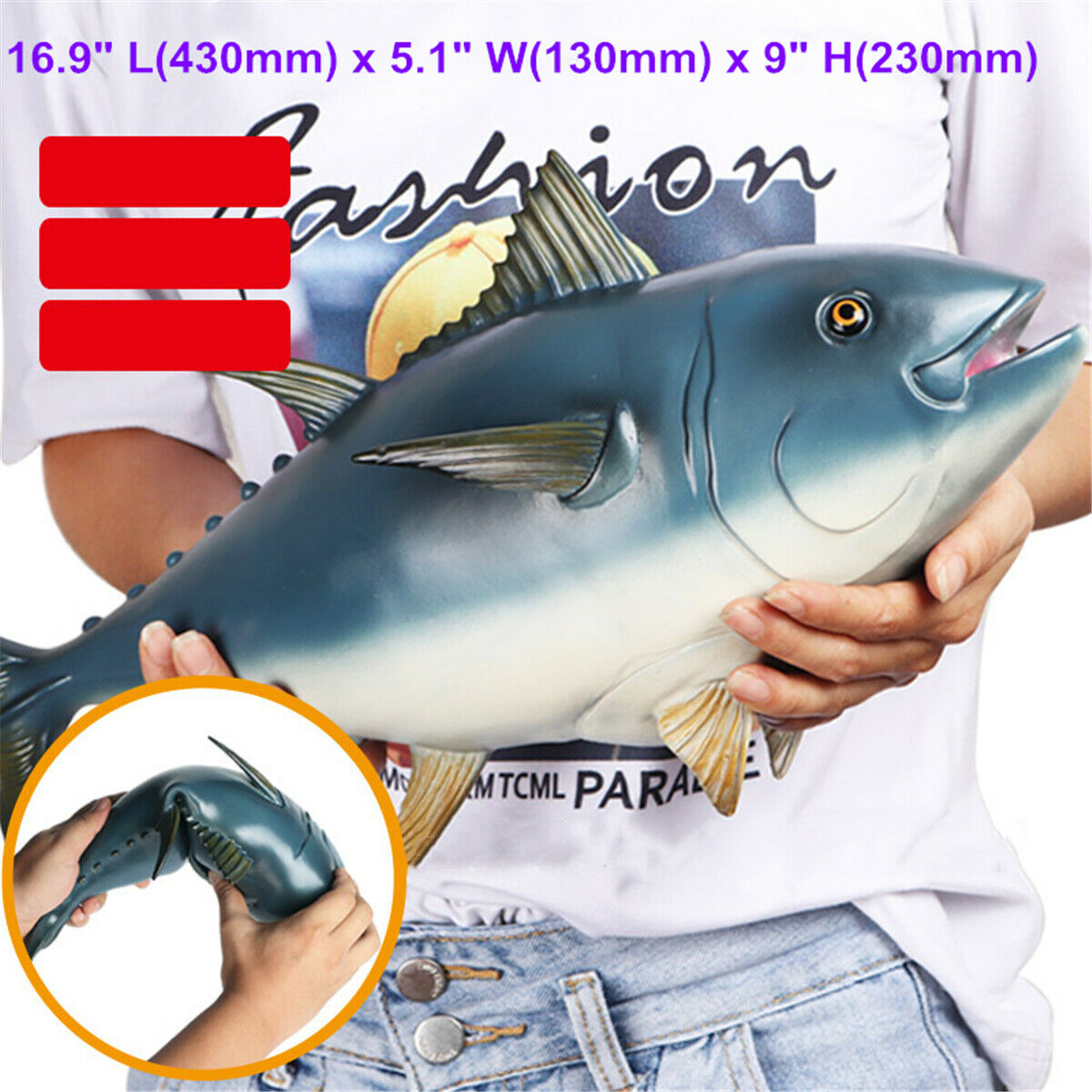 Blauwvintonijn Tonijn Figuur Scombridae Thunnus Dier Maguro Model Collector Vis Speelgoed Simulatie Onderwijs Model Dier Decor