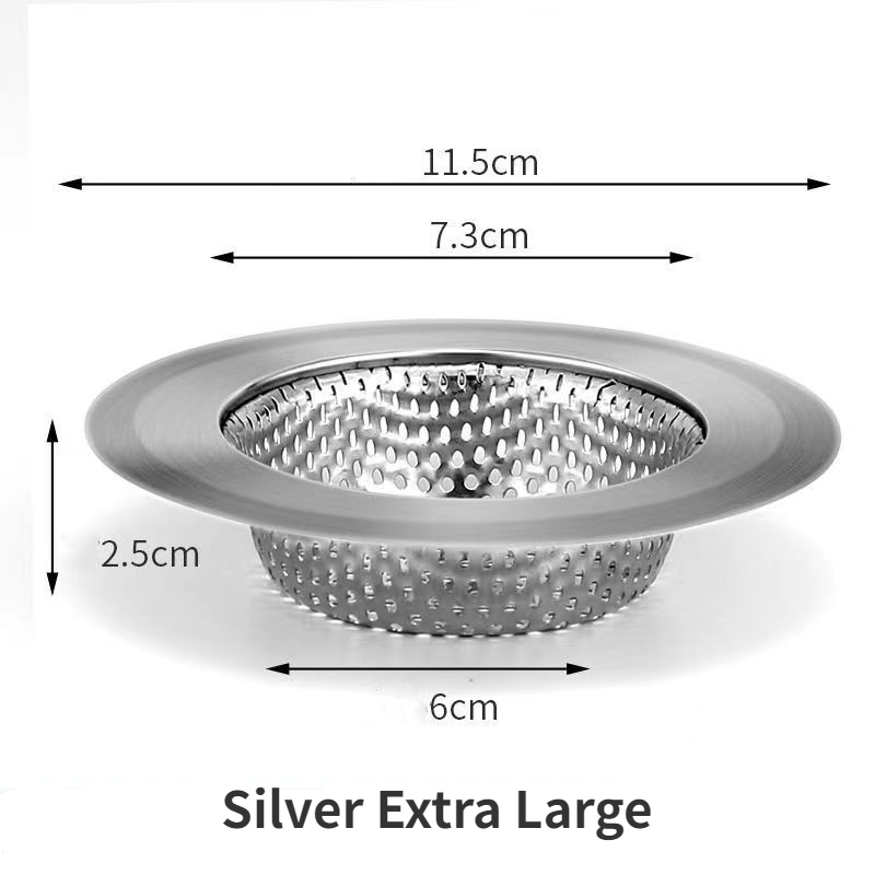 Stainless Steel Sink Filter Mesh Shower Floor Drain Hair Catcher Stopper Food Slag Drainer for Kitchen Bathroom Accessories: Nickel