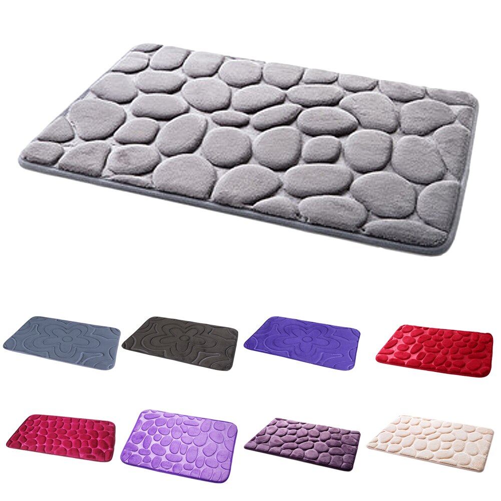 3D Geplaveide Tapijt Vloermat Water-Absorberende Anti-Slip Mat Voor Voordeur Binnen Vloer Dirt Trapper Katoen tapijt 40*60Cm
