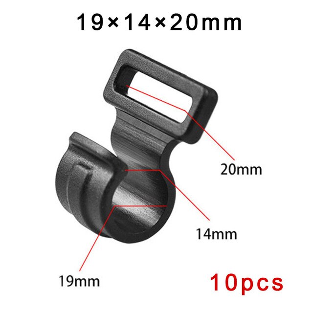 Camping Tent Hook Pole Plastic C Clips Black Outdoor Canopy Link Support For Car Caravan Camper Van Motorhome Autocaravana: 19 20 14mm