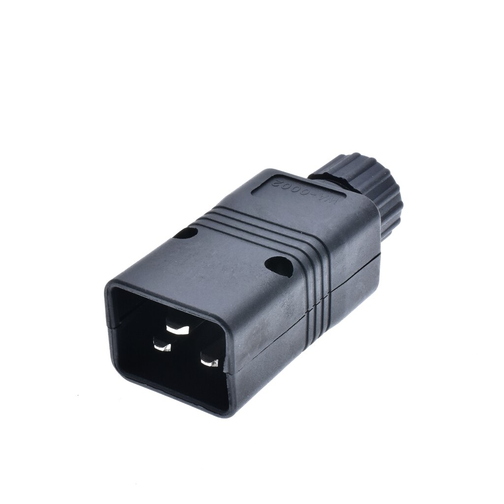 Female Male 16A 250V CE Copper IEC320 C19 C20 PDU UPS Power Receptacle Outlet AC Electrical Cord Connector Removable plug socket: C20 Male plug