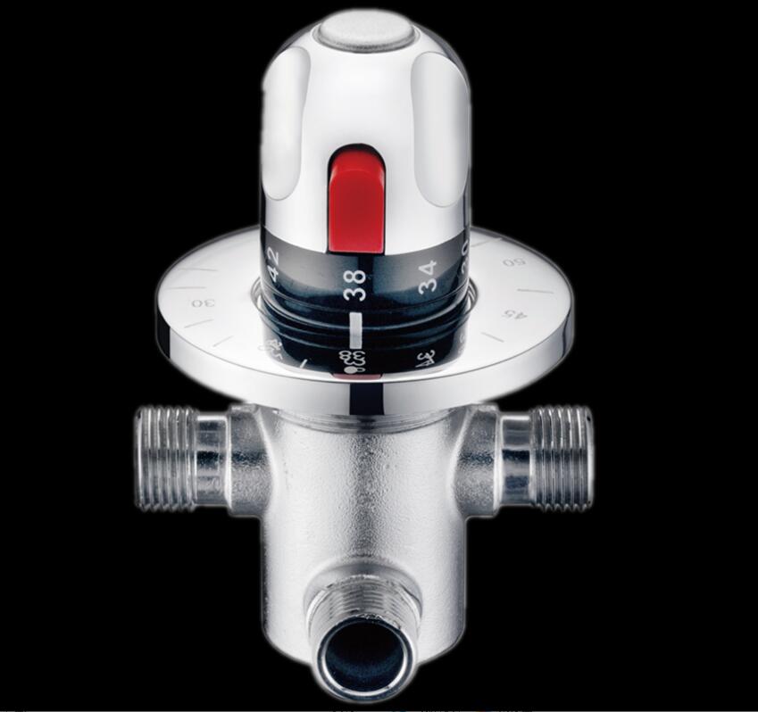 Thermostatische Messing Cartridge G1/2 = DN15 Mengkraan Warm Koud Water Temperatuur Controle Mengkraan Badkamer kraan Accessoires: WHITE