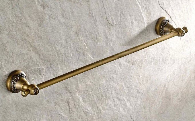 Toallero Vintage, toallero individual de cobre, montado en la pared, toallero de latón antiguo, soporte Retro, accesorios de baño zba423