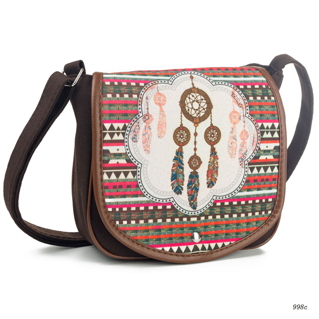 Miyahouse-Bolso con estampado de búho para mujer, bandolera con solapa de lona, bolsos de hombro tipo bandolera de dibujos animados, pequeños