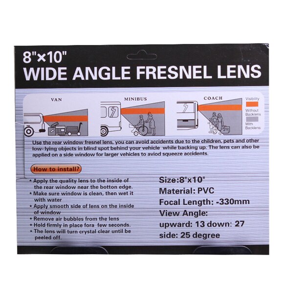 1Pcs Wide Angle Fresnel Lens Car Parking Reversing Sticker Reverse Helper Useful Enlarge View Angle Fresnel Lens