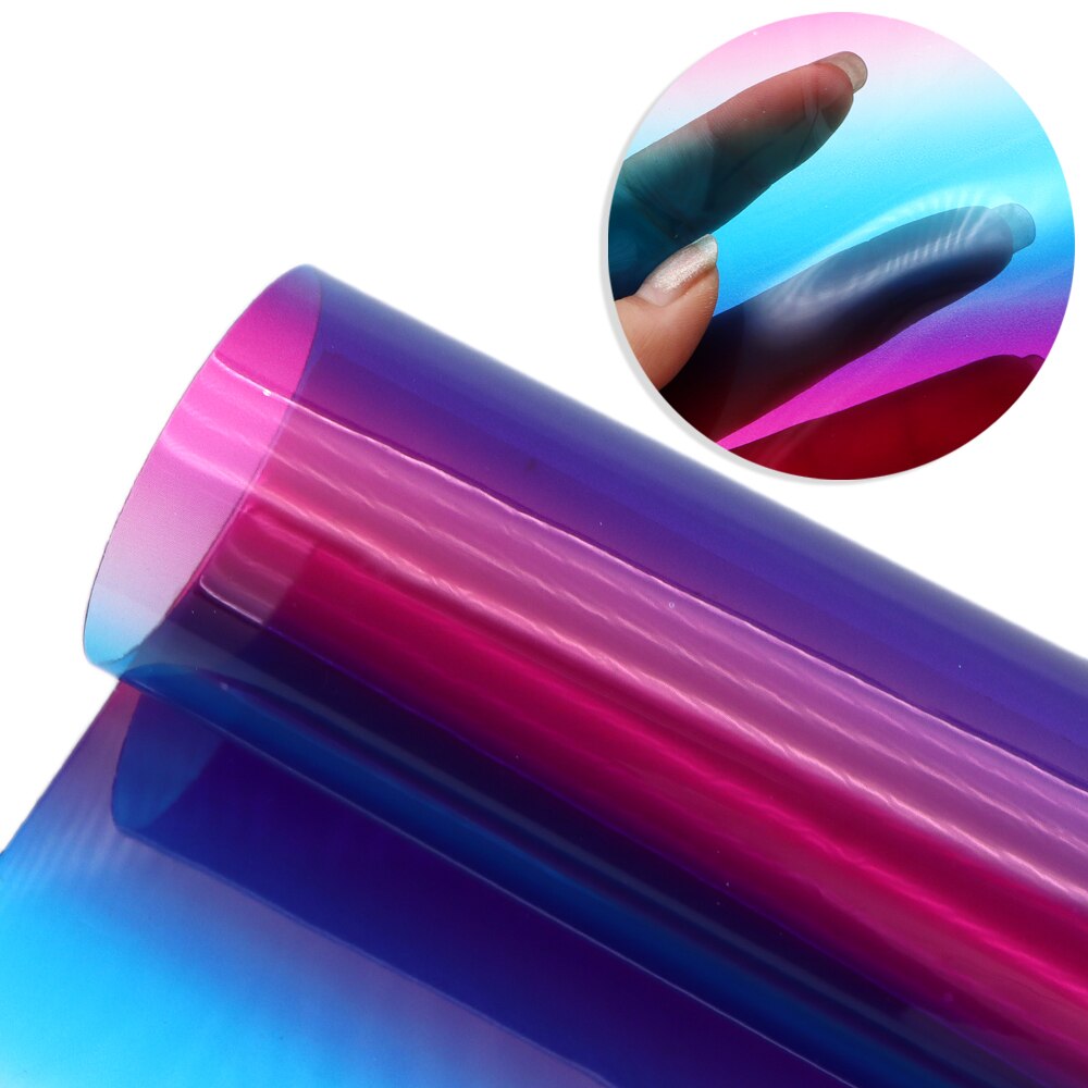 20*34cm tpu gennemsigtig gradient farve kunstlæder stof tekstil til fremstilling af øreringe hår buer telefon sag bogomslag ,1 yc 11472: 1106399005