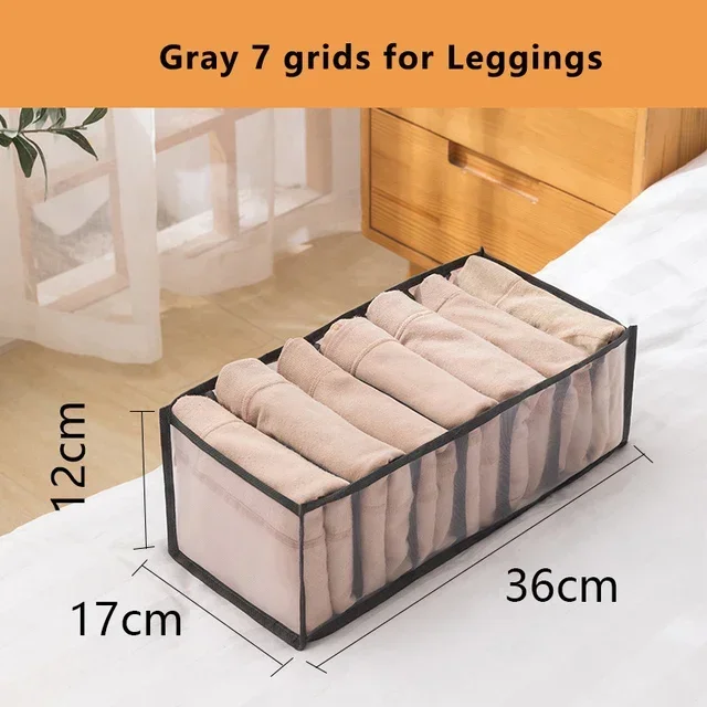 Closet Organizer Jeans Opbergdozen Ladeverdeler Dozen slipje organizer Opvouwbare ondergoed organisatoren Opslag voor kleding: Deep Blue