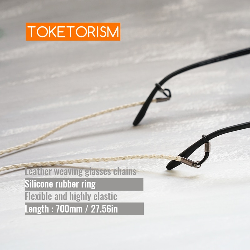 Toketorism künstliche leder gewebt seil gläser ketten für frauen und männer sonnenbrille Gurt TM30