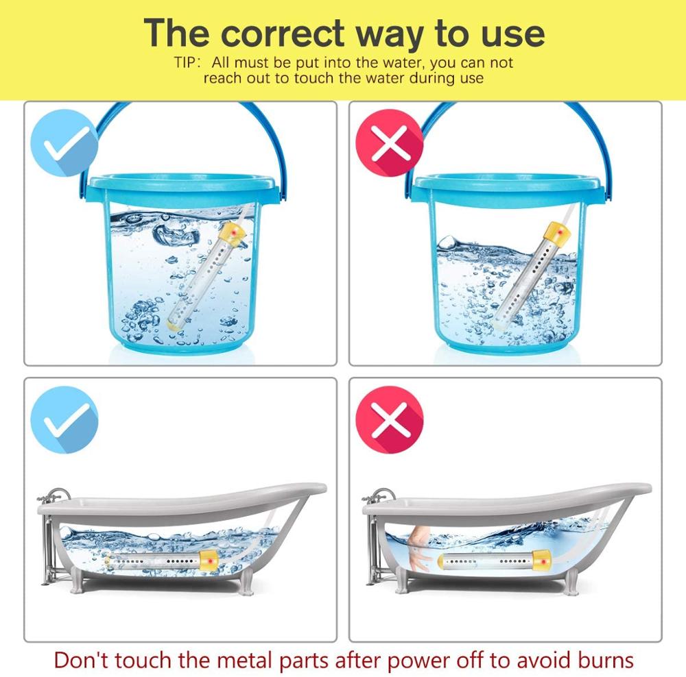 2000W Floating Electric Heater Boiler Water Heating Element Portable Immersion Suspension Bathroom Swimming Pool AU/EU/UK Plug