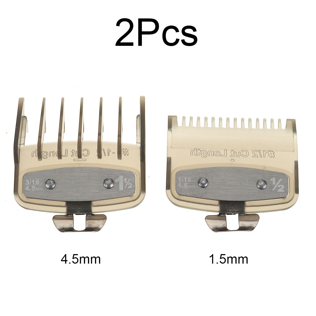 2/8/10Pcs 1.5-25mm Hair Clipper Cutting Guide Comb Guards Limit Comb Tools Kit for 46x38mm Cutting Head Hair Clipper for WAHL: 2pcs
