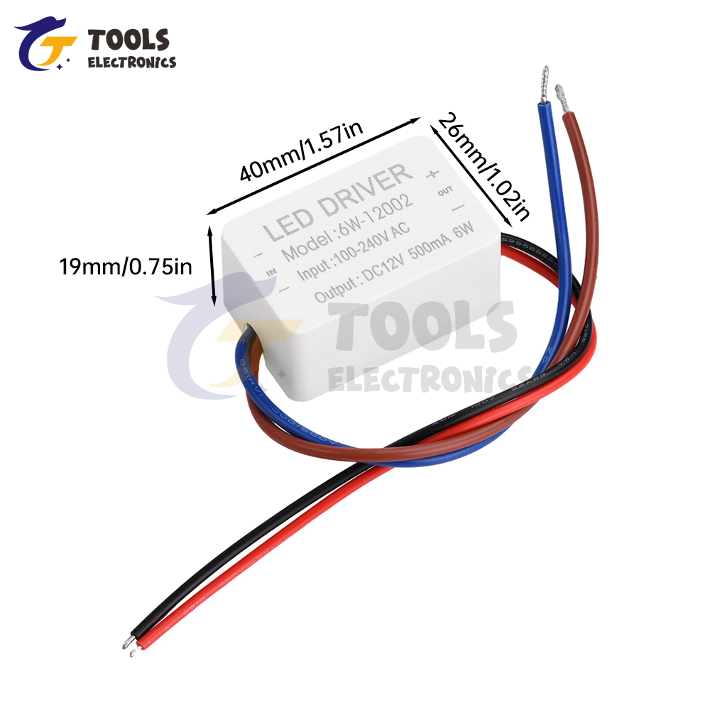 DC 12V 0.5A 6W LED Driver Constant Voltage Driver Power Supply Bathroom Light Mirror Front Light Strip Driver Power Supply
