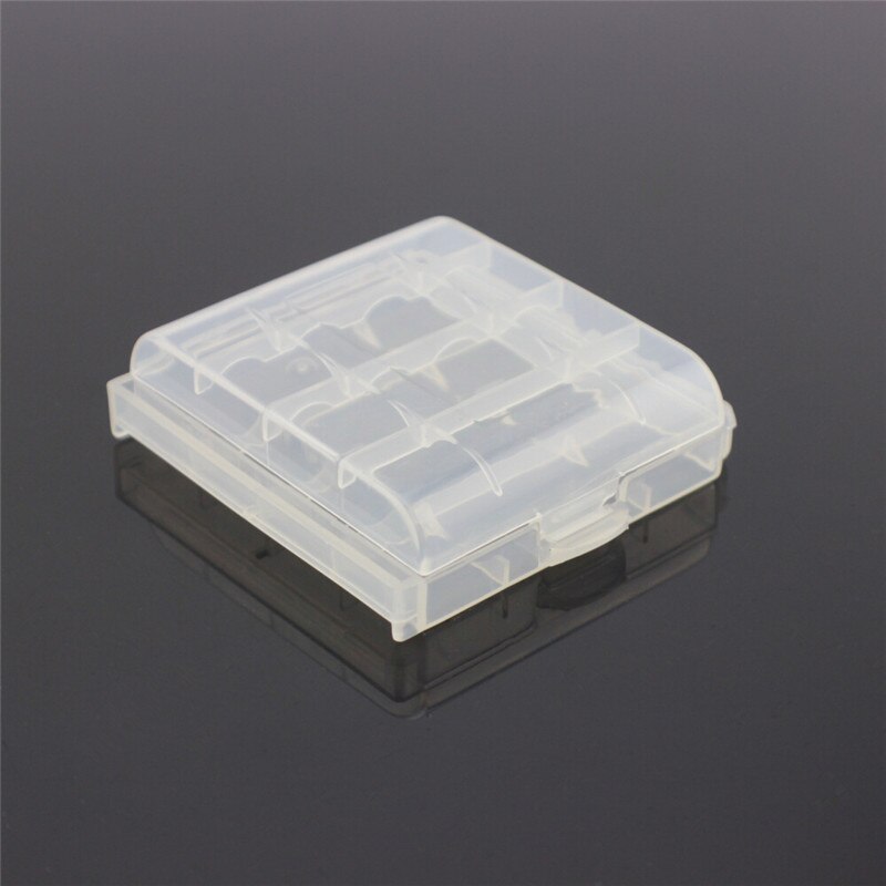 1PCS Various Colors Plastic Battery Storage Boxes Case Storage Holder Battery Cover for 10440 14500 AA AAA Battery Box: White