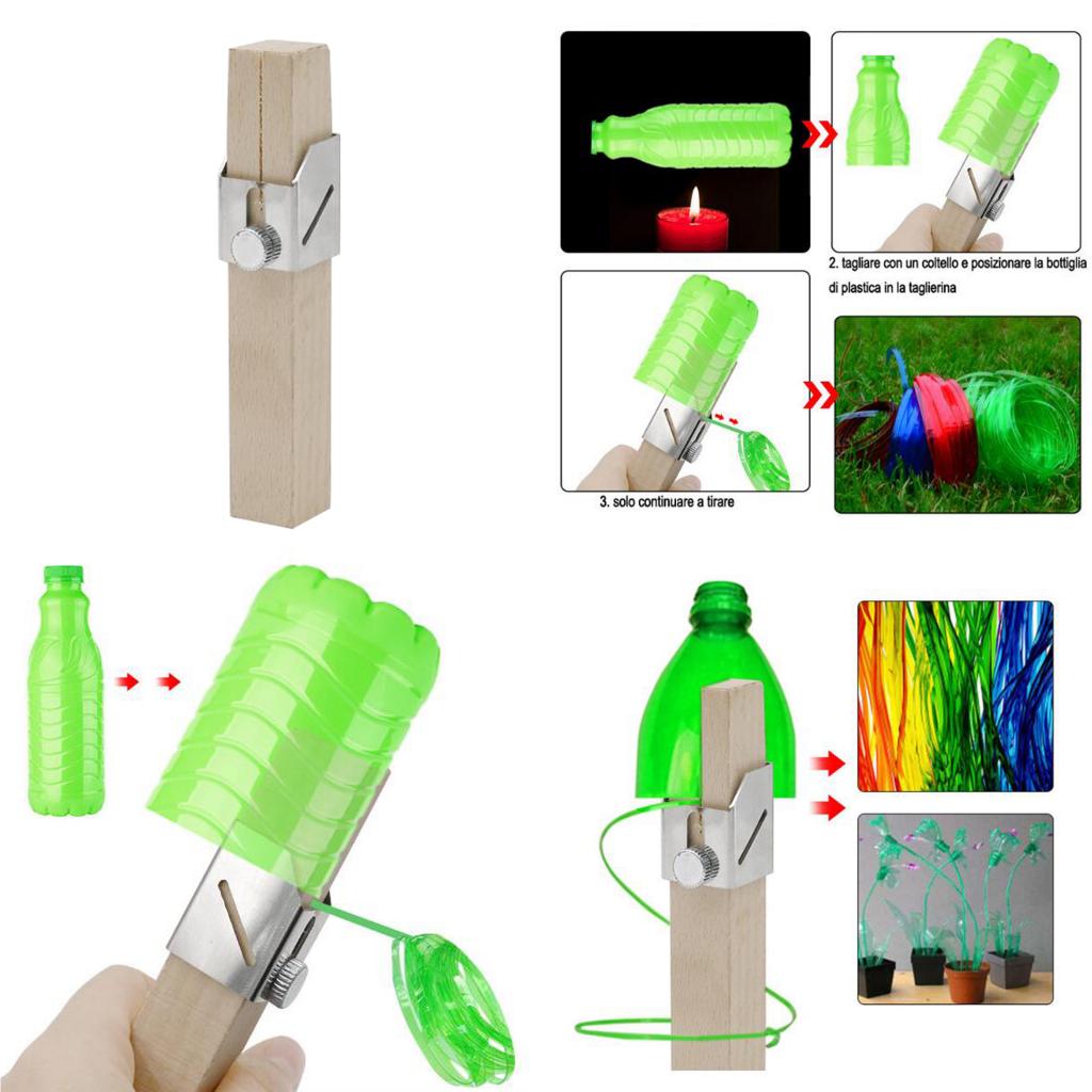 Cortador de botellas de plástico ligero para niños y adultos, herramientas de mano para interior y exterior, herramienta de corte, fabricante de cuerda portátil, bricolaje, , hecho a mano