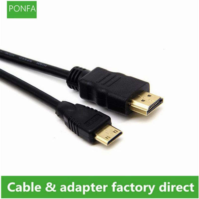 Højhastigheds mini hdmi til hdmi kabel 1m 1.5m 2m 3m 5m mand til mand 4k 3d 1080p til tablet videokamera  mp4 mini hdmi kabel