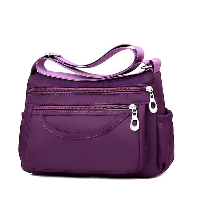 Yogodlns Mode Oxford Vrouwen Crossbody Tas Reizen Schoudertas Toevallige Handtas Solid Rits Messenger Bag Voor Moeder Arrivel: purple