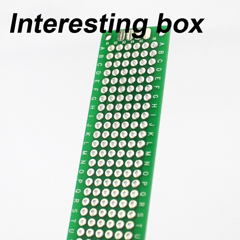 Tablero de PCB de doble cara, 2X8cm, bricolaje, fabricante electrónico, material de producción, tablero de orificio en miniatura, tablero pequeño para breadboard