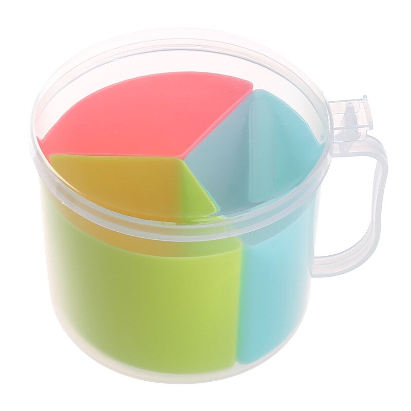 Cute Multi-grid tarro de especias sazonador caja creativa multiusos cocina transparente especias sal pimienta cuchara redonda botellas de almacenamiento: 2