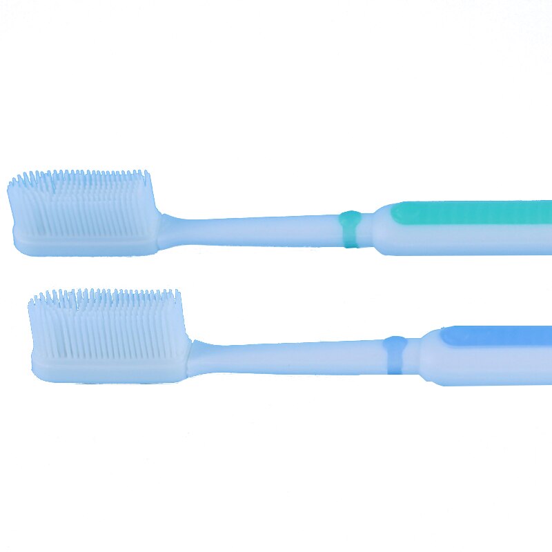 2PCS Soft Toothbrush Adult Silicone Nano Brush Oral Care Nano-Antibacterial Toothbrush Oral Cleaning Tool