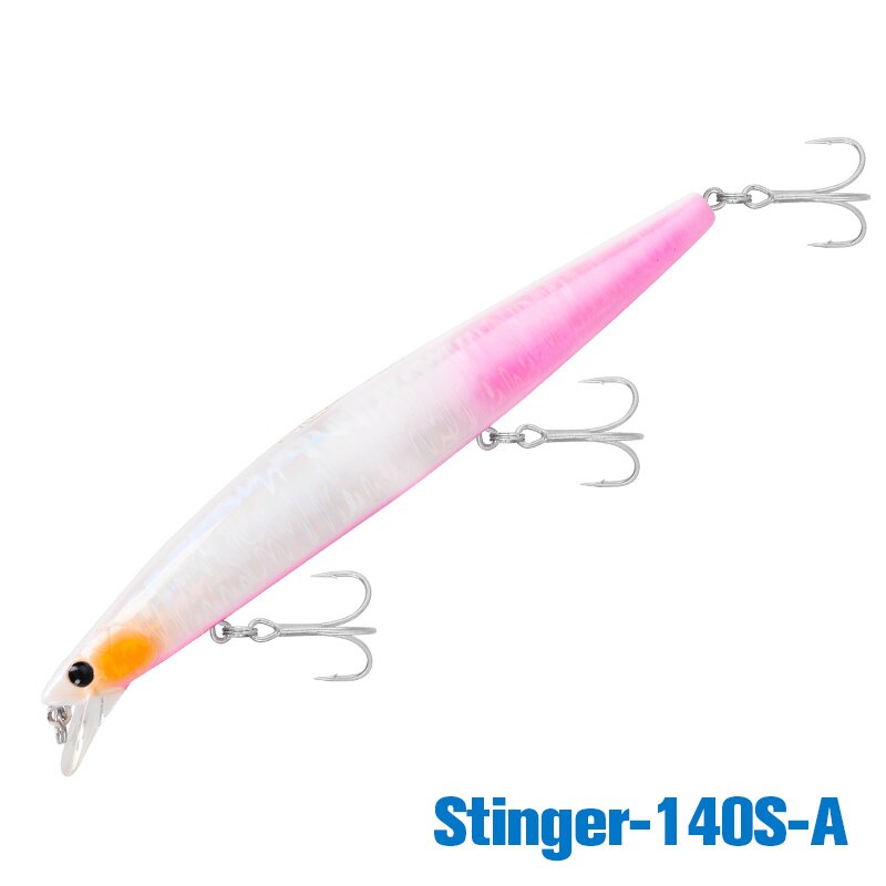TSURINOYA 140S Sinking Minnow 140mm 26g Ultra Long Casting Fishing Lure STINGER Seabass Tuna Sea Inshore Fishing Hard Bait Model: Stinger 140S-A