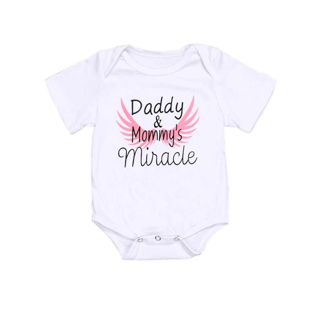 Neue Sommer Baby Strampler Neugeborenen Vater der Schild knapp druck Strampler säuglinge Baby freundlicher Gesamt kurzarm kleidung