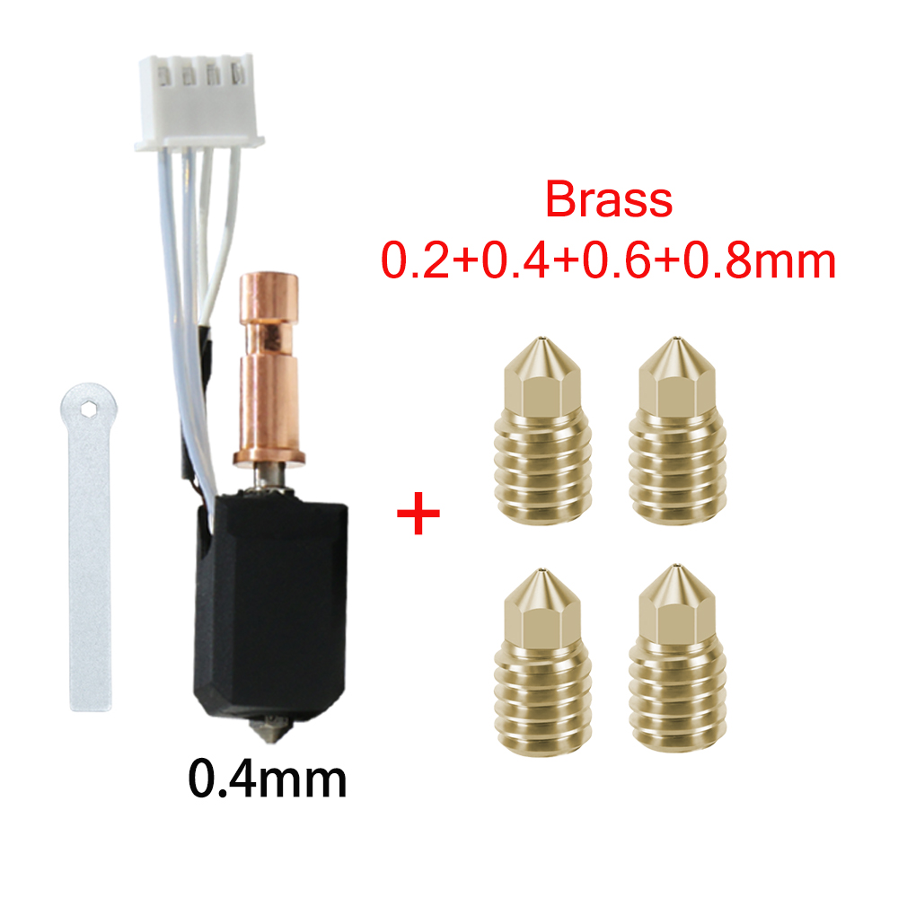Für Anycubic Kobra S1 Hotend Keramikdüse Kobra S1 Combo Kopf S1C 3D-Drucker 24 V 48 W Schnelle Erwärmung 320 ℃ Zubehör für 3D-Drucker: WHITE