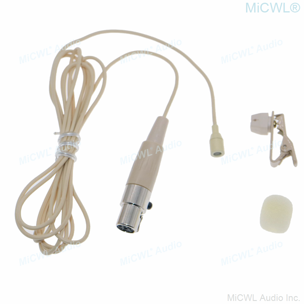 WCB2D mikrofon krawędziowy dla Shure 4-Pin Mini Sennheiser G2 G3 G4 AKG 3Pin TA3F MiPro Audio Sound BeltPack System