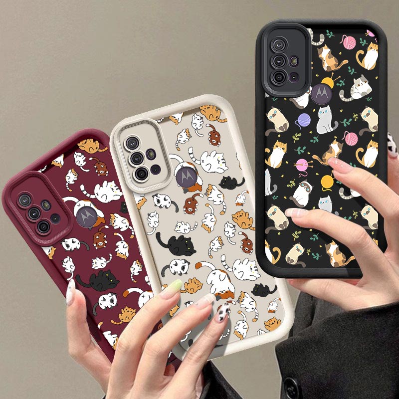 G30 pełen życia Kot Nowy niebo oko etui na telefon robić Motorola Moto G20 Odporna na uderzenia ochrona aparatu Moto G10 Miękka tylna obudowa