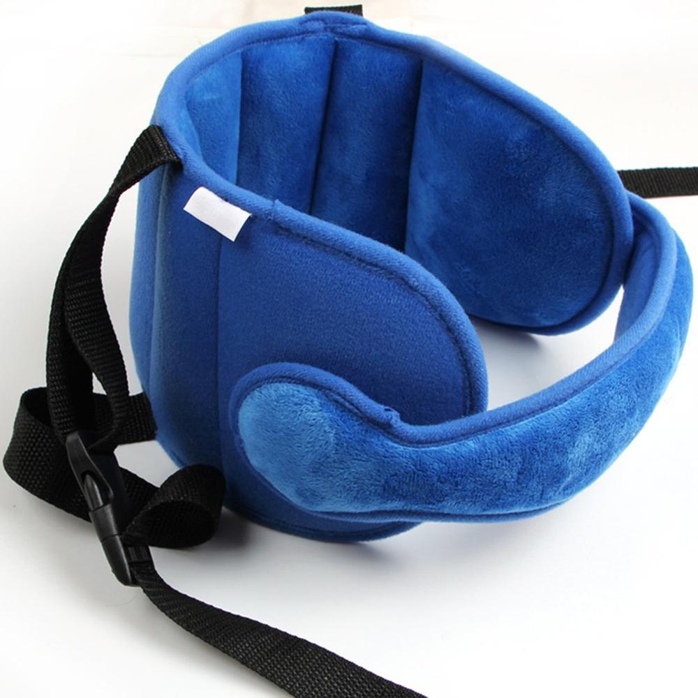 Cinturón de sujeción de cabeza de bebé, asiento de seguridad para niños, cinturón auxiliar para dormir, cabeza de vehículo, artefacto de viaje, almohada de reposacabezas azul/gris, producto en oferta