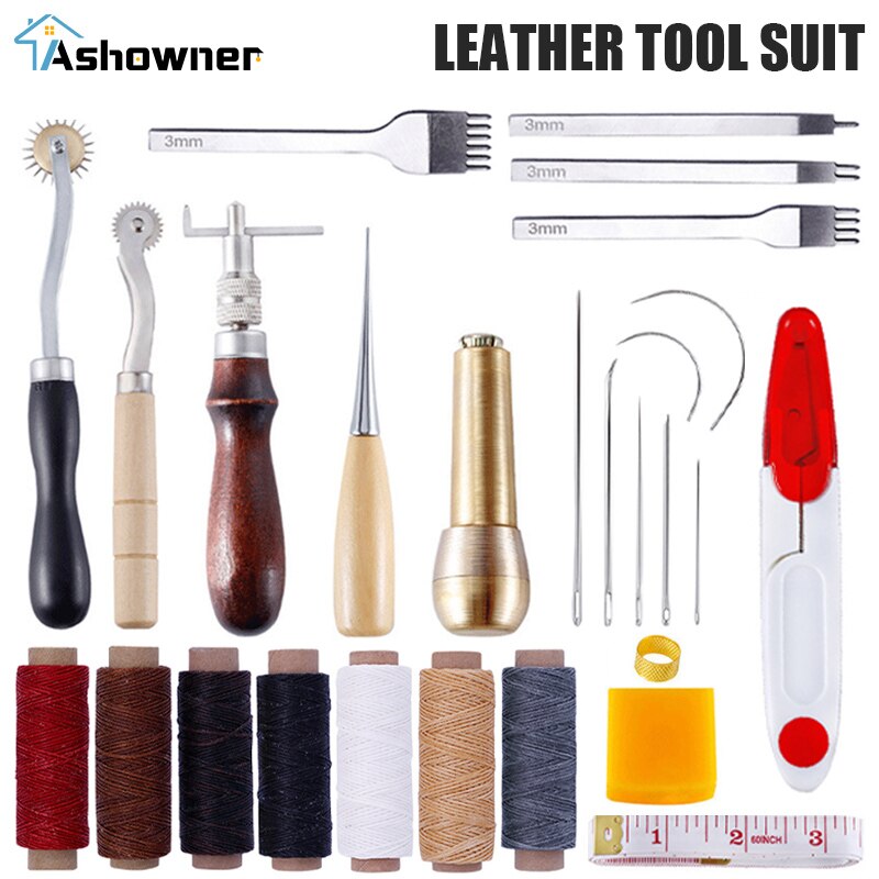 Professionelle Leder Handwerk Werkzeuge NäHenne Reparatur Bausatz Hand NäHenne Nähen Schlag Schnitzen Arbeit Sattel einstellen Leder Handwerk Nadeln einstellen