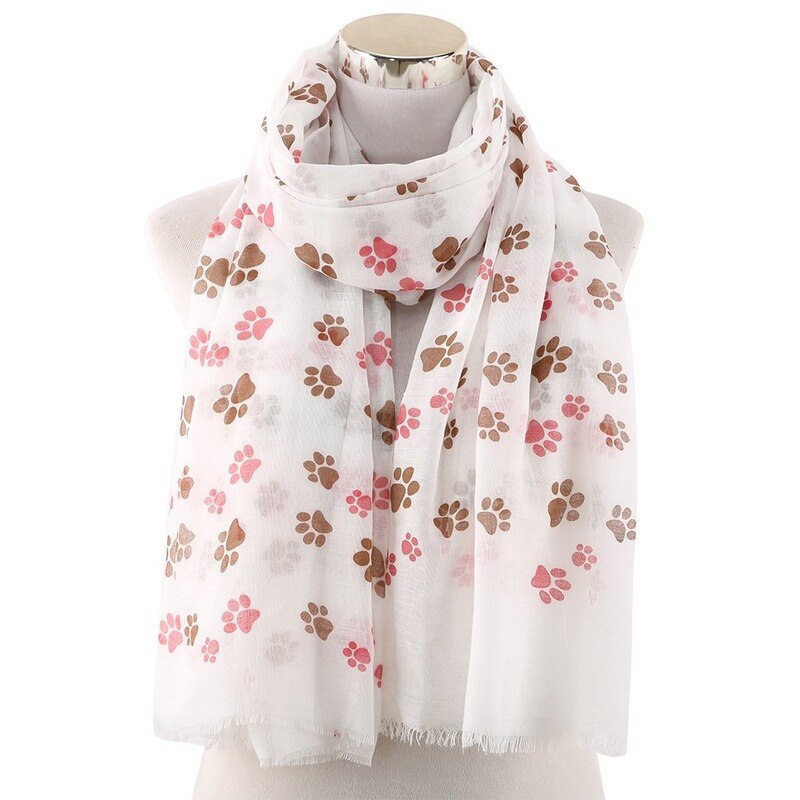 Dog Paw Print Scarf