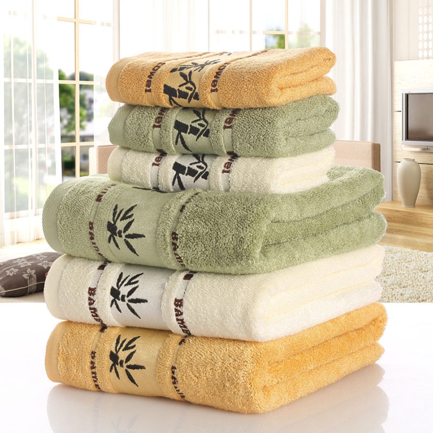 Bamboevezel Handdoeken Set Thuis Badhanddoeken Voor Volwassenen Gezicht Handdoek Dikke Absorberende Luxe Badkamer Handdoeken Toalha De Praia