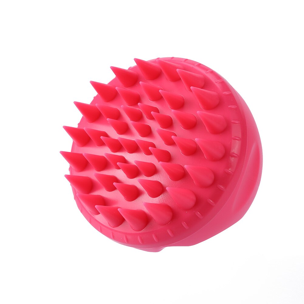 baby Shampoo Scalp Brush Pointed Hair Brush Shampoo Scalp Comb Head Hair Washing Cleaning Massager for kids#38: Rose Red