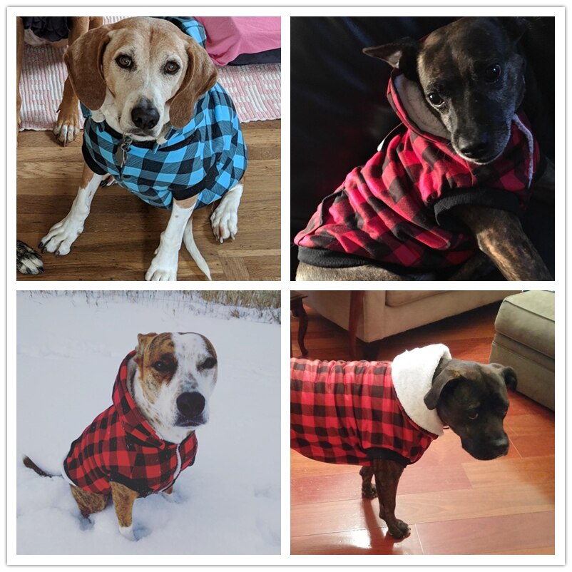 Benepaw Klassieke Plaid Comfortabele Hond Kleding Forr Meidum Grote Honden Winter Dikke Fleece Pet Jacket Coat Puppy Kleding