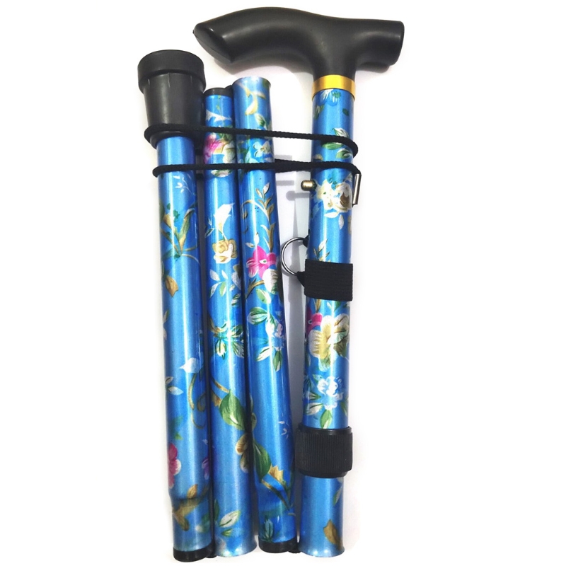 Walking Stick Easy Adjustable Height Folding Extendable Walking Cane Lightweight Flexible and Durable Walking Aid